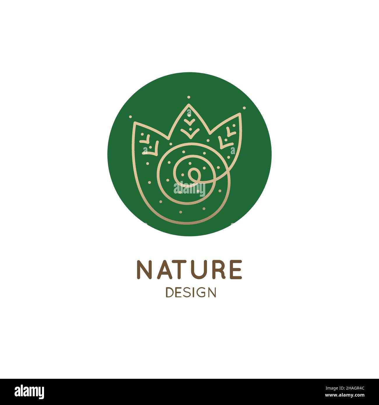Logo spiral forest Stock Vector