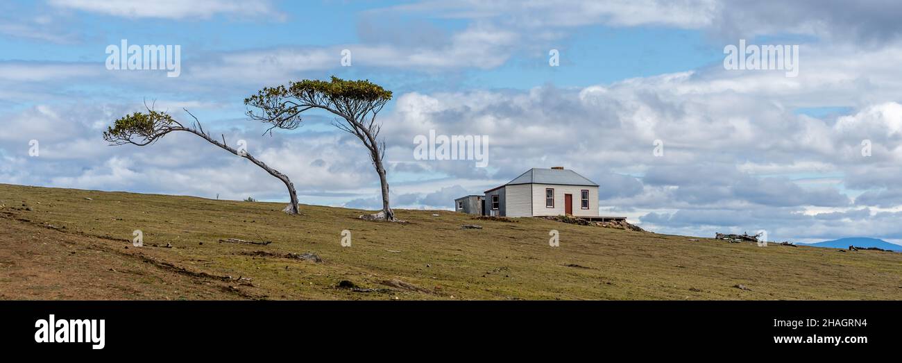 Maria Island is off the east coast of Tasmania. It was originally a penal colony in the early years of Tasmanian settlement. Stock Photo