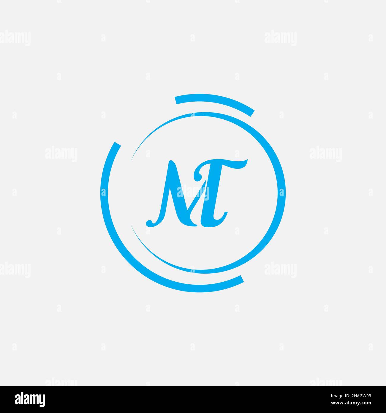 Creative Professional Trendy Letter MT TM Logo Design Stock Photo - Alamy