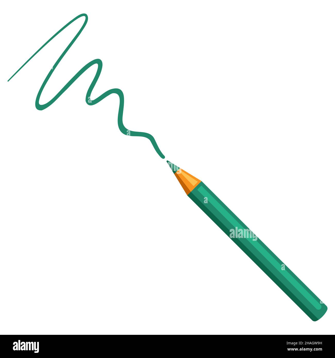 Illustration of pencil. Painter tool and material. Art supply for