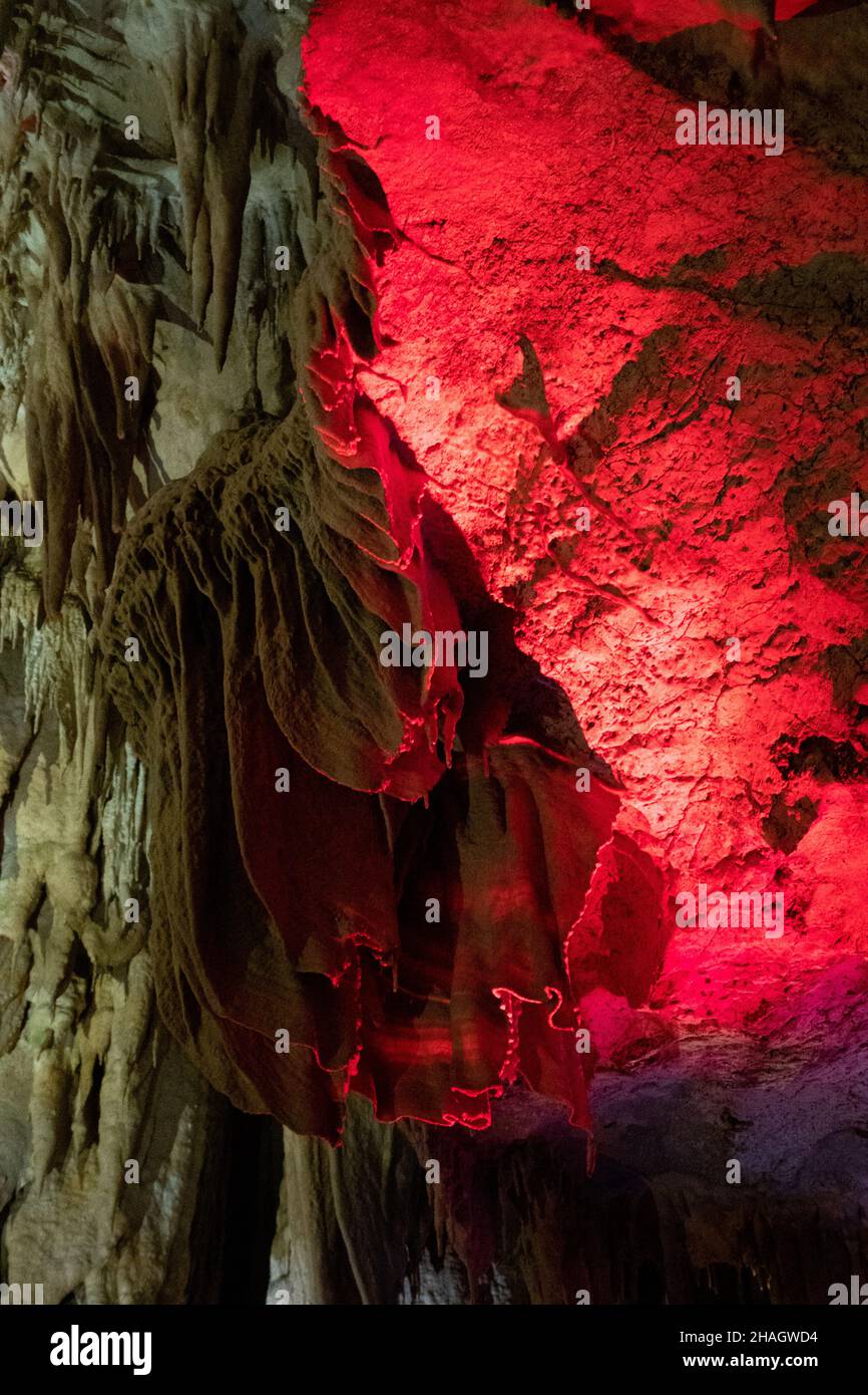 Prometheus Cave also Kumistavi Cave near Tskaltubo in the Imereti region, Georgia Stock Photo