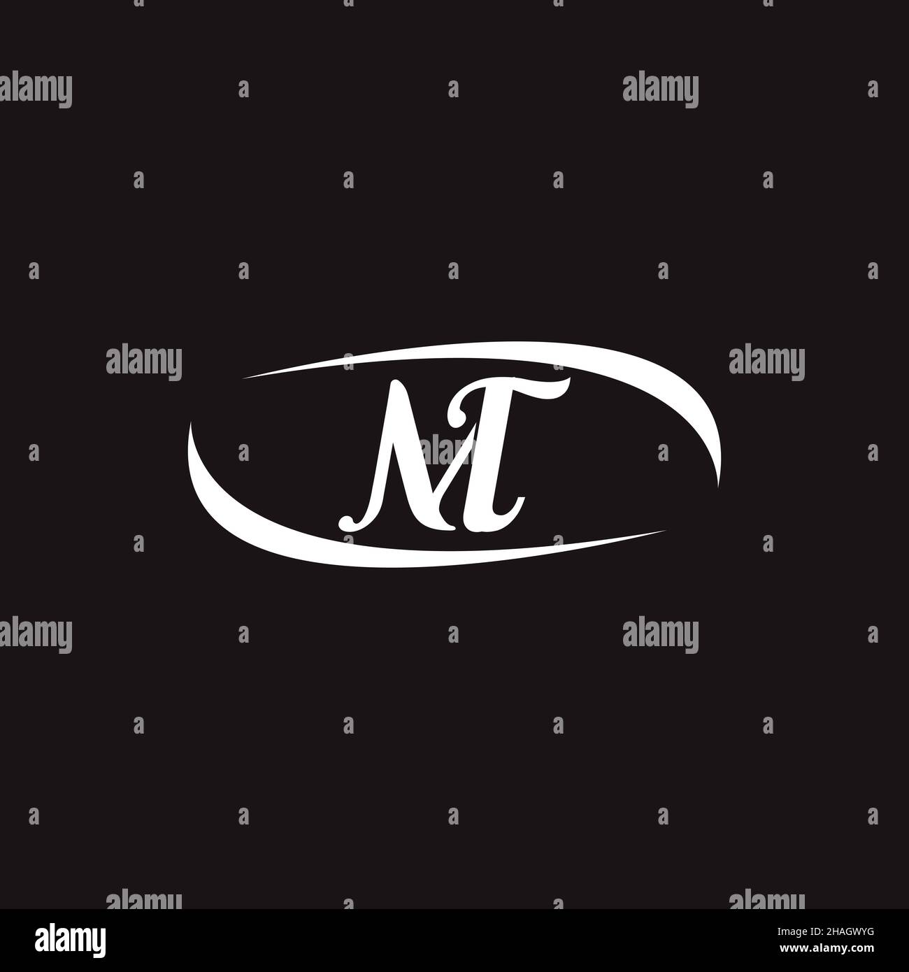Creative Professional Trendy Letter MT TM Logo Design Stock Photo - Alamy