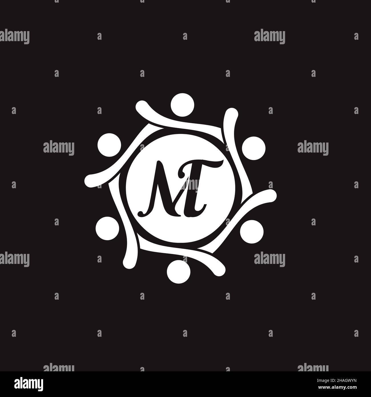 Creative Professional Trendy Letter MT TM Logo Design Stock Photo - Alamy