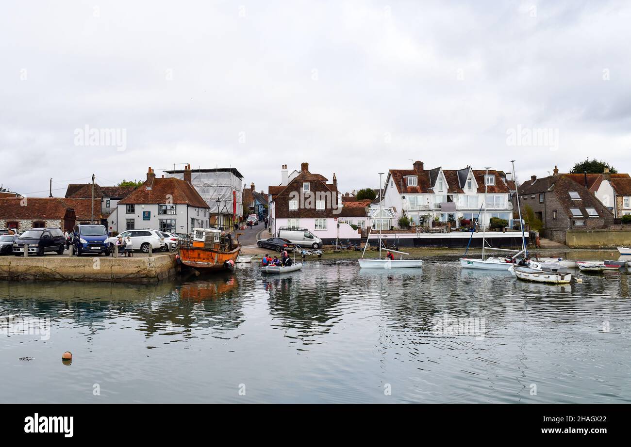 Emsworth Hampshire England UK The harbour and waterfront homes Stock