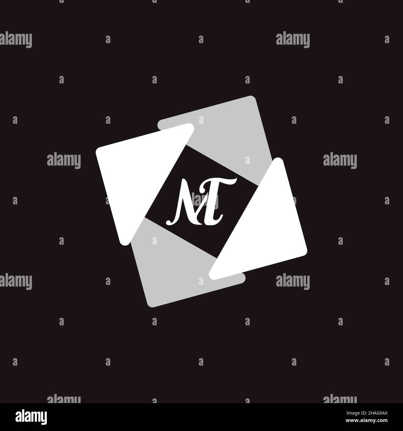 Creative Professional Trendy Letter MT TM Logo Design Stock Photo - Alamy