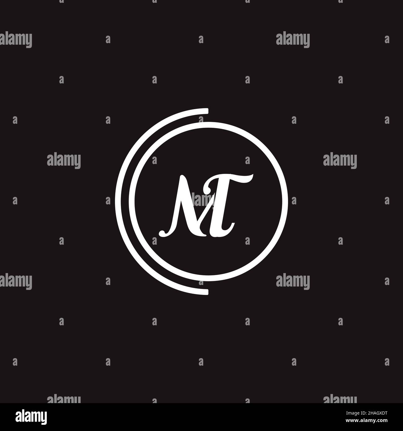 Creative Professional Trendy Letter MT TM Logo Design Stock Photo - Alamy