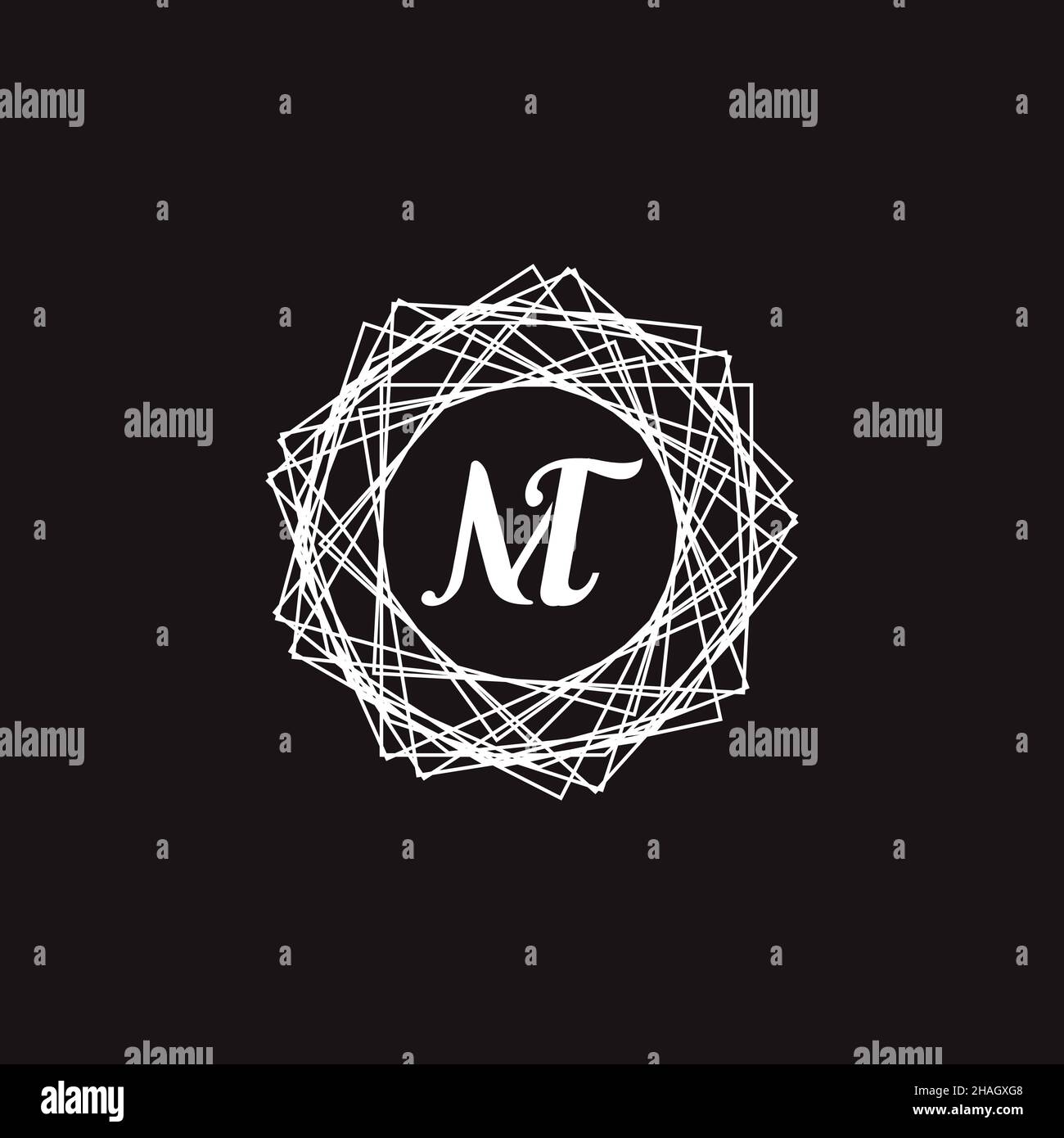 Creative Professional Trendy Letter MT TM Logo Design Stock Photo - Alamy