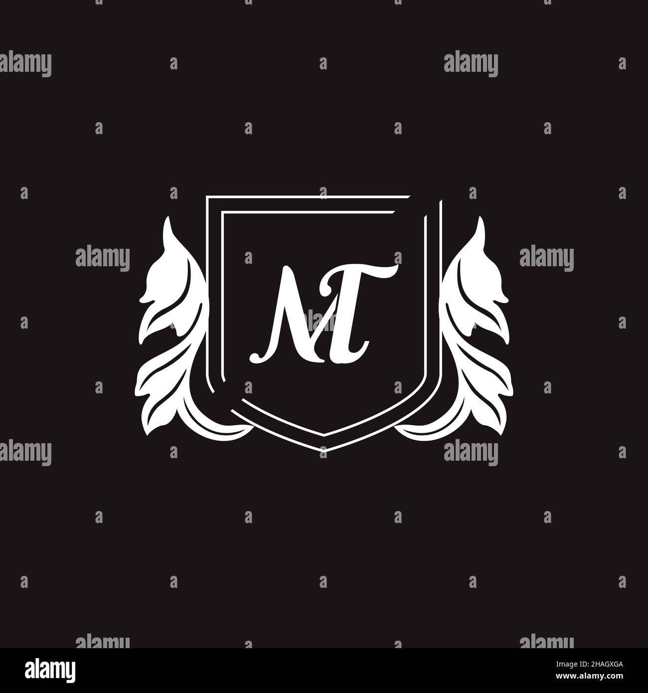 Creative Professional Trendy Letter MT TM Logo Design Stock Photo - Alamy