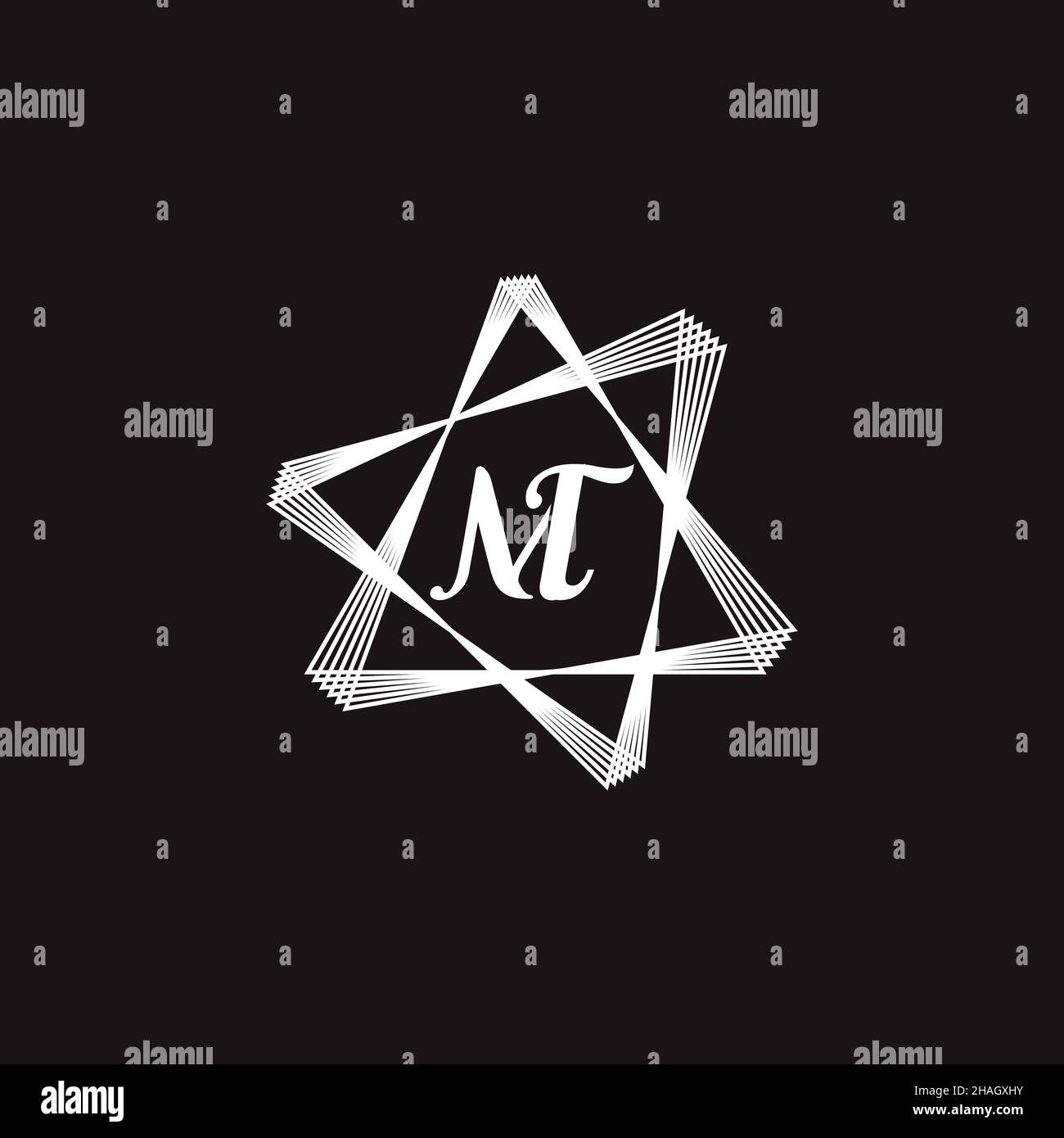 Creative Professional Trendy Letter MT TM Logo Design Stock Photo - Alamy