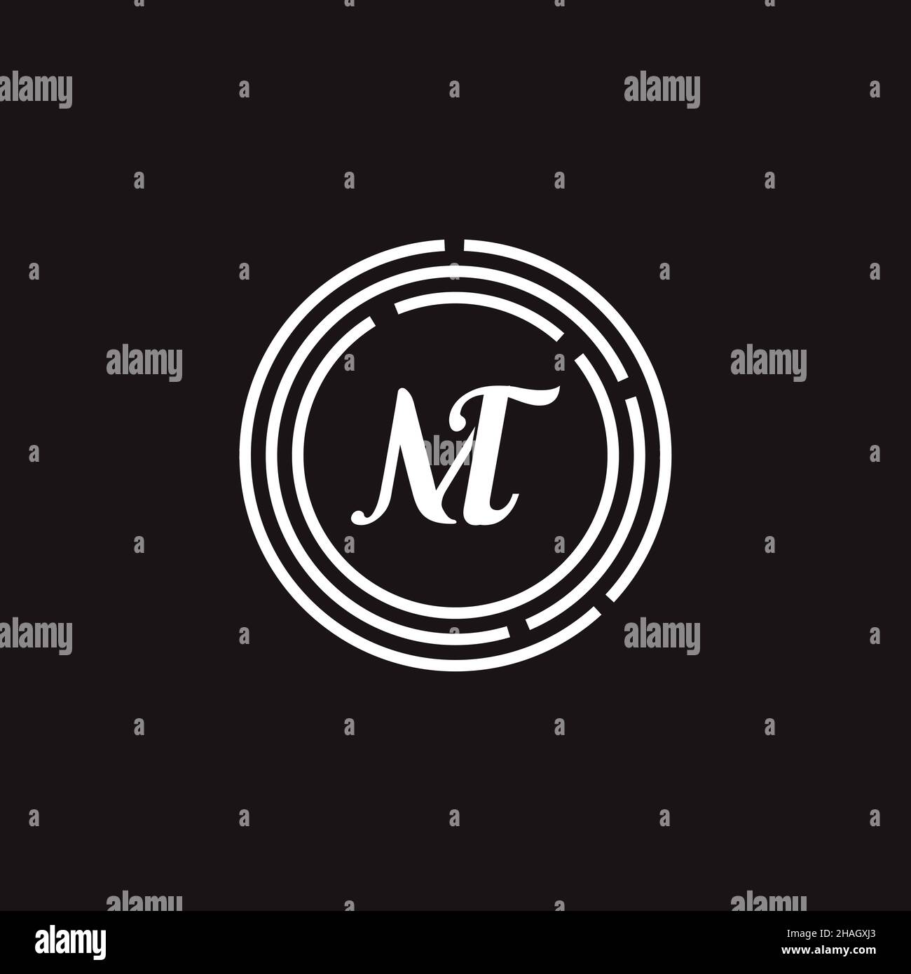 Creative Professional Trendy Letter MT TM Logo Design Stock Photo - Alamy