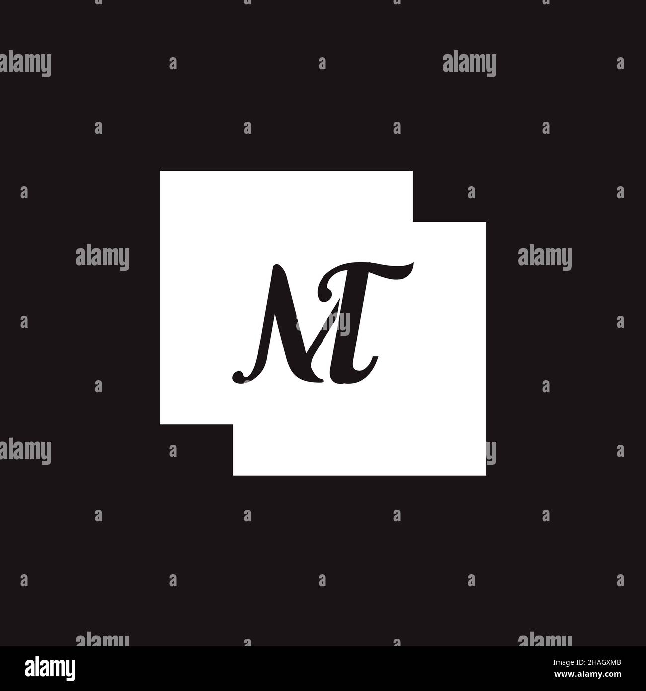 Creative Professional Trendy Letter MT TM Logo Design Stock Photo - Alamy