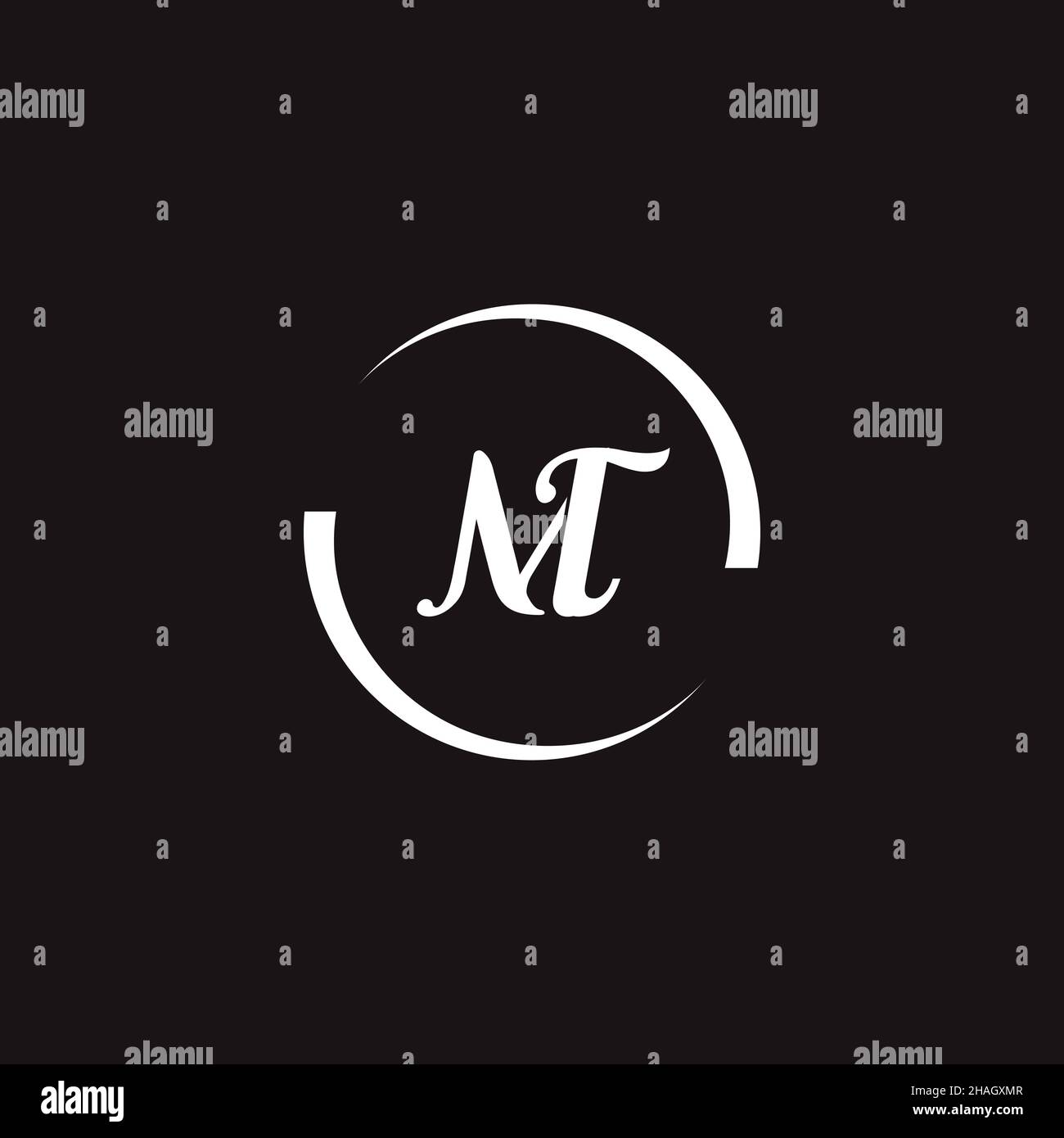 Creative Professional Trendy Letter MT TM Logo Design Stock Photo - Alamy