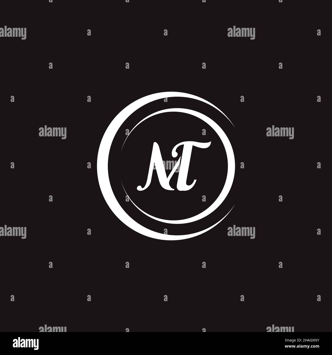 Creative Professional Trendy Letter MT TM Logo Design Stock Photo - Alamy