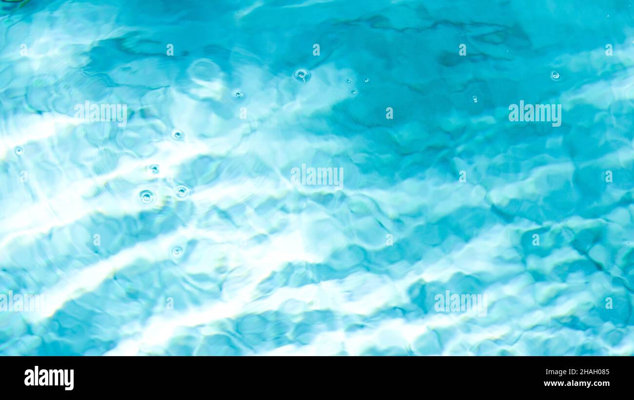 water swimming pool texture and surface water on pool, reflection blue ...