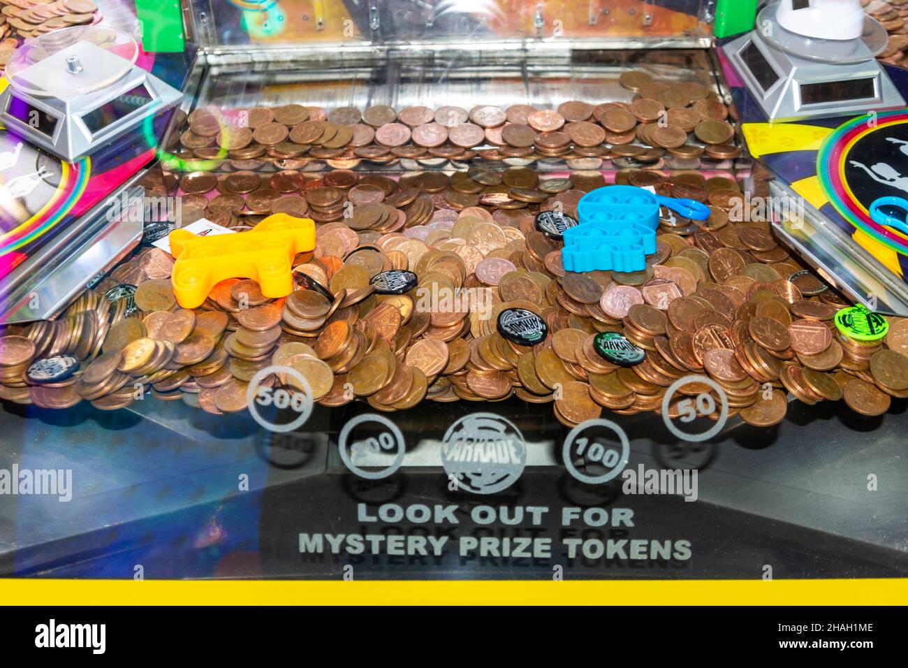 Amusement arcade, Somerset, England, UK Stock Photo