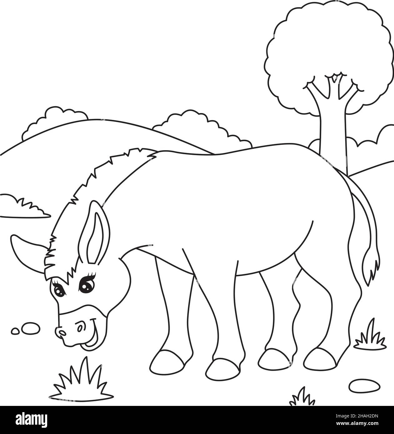 12+ Donkey Coloring Page