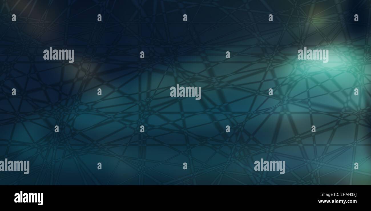 Abstract dark blue geometrical background with lines and nodes Stock ...