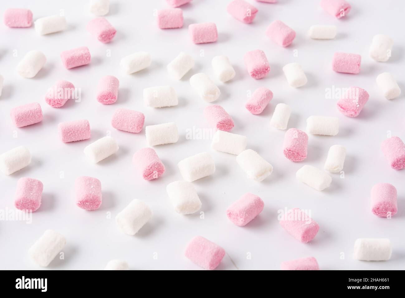 Sweet marshmallows topping isolated on white background Stock Photo - Alamy