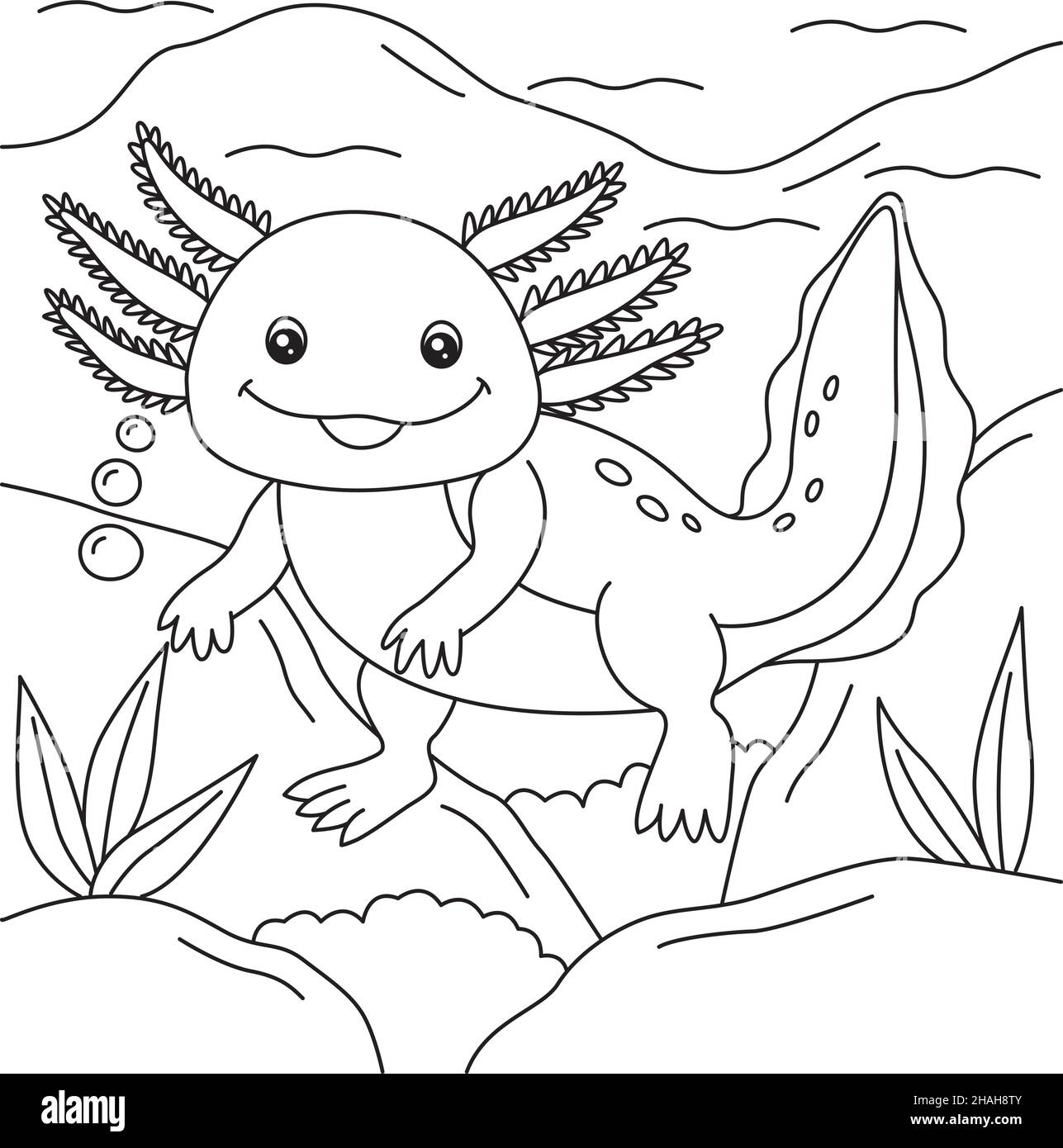 Axolotl Coloring Page for Kids - Axolotl Coloring Page For Kids 2HAH8TY 