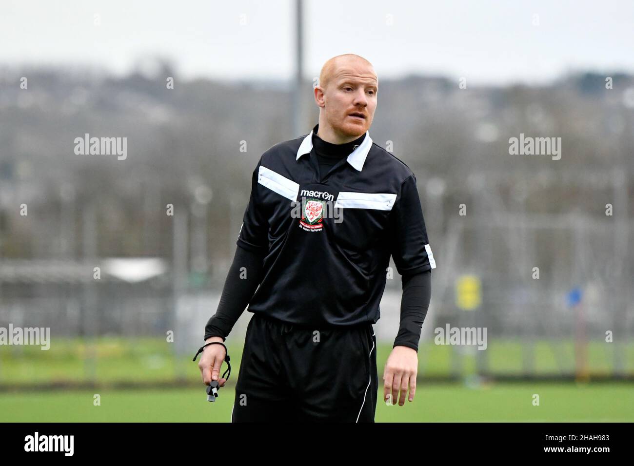 Neath, UK. 12th Dec, 2021. Match Referee David Alder during the Genero Adran South match between Briton Ferry Llansawel Ladies and Merthyr Town Women at Neath Sports Centre in Neath, Wales, UK on 12, December 2021. Credit: Duncan Thomas/Majestic Media. Credit: Majestic Media Ltd/Alamy Live News Stock Photo