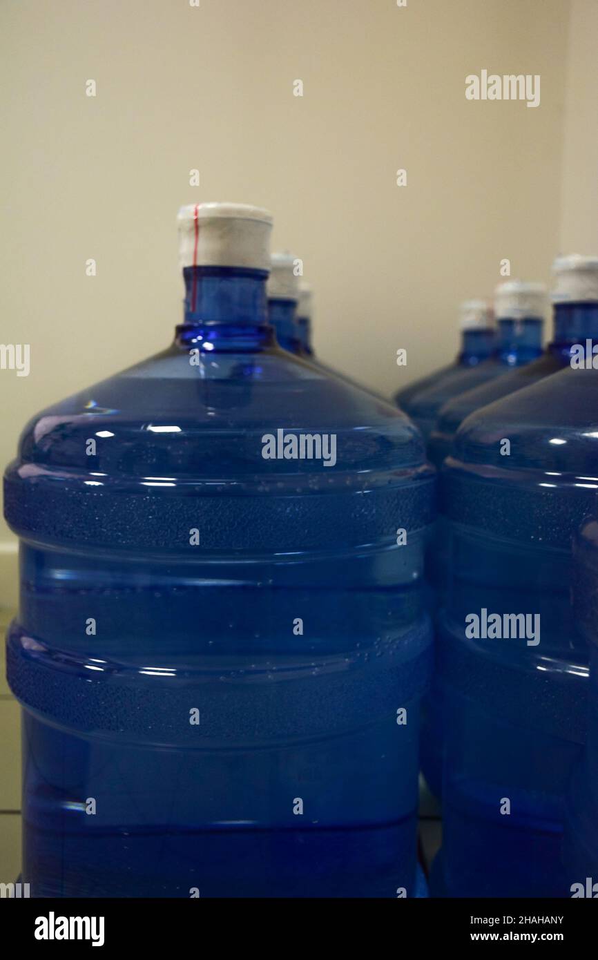 Big blue plastic bottle for potable water Stock Photo by ©Petkov