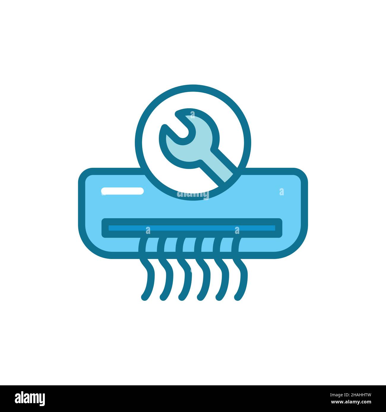 Repair air conditioner color line icon. Handyman service. Isolated ...