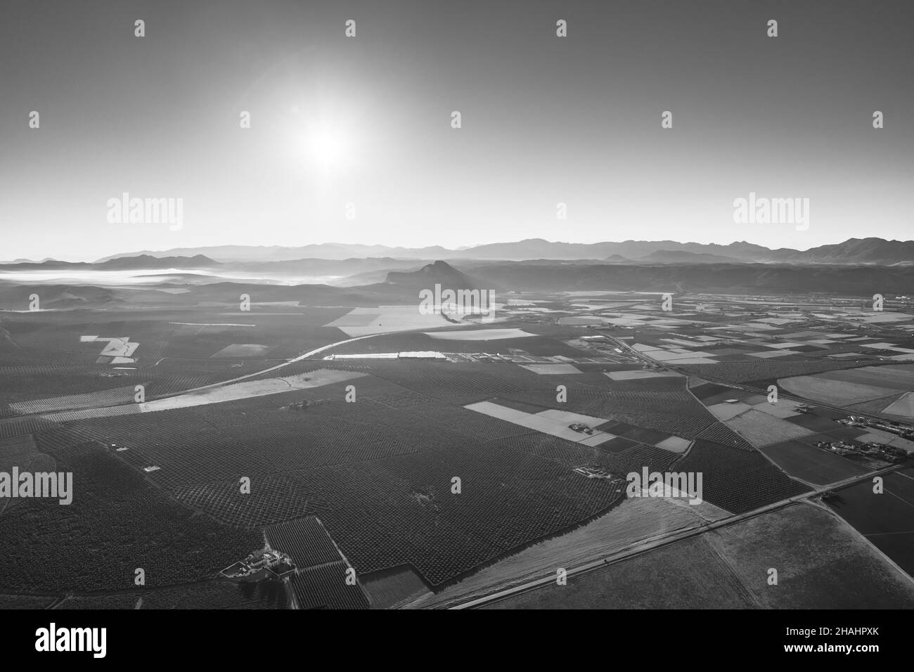 Aerial shot farm Black and White Stock Photos & Images - Alamy