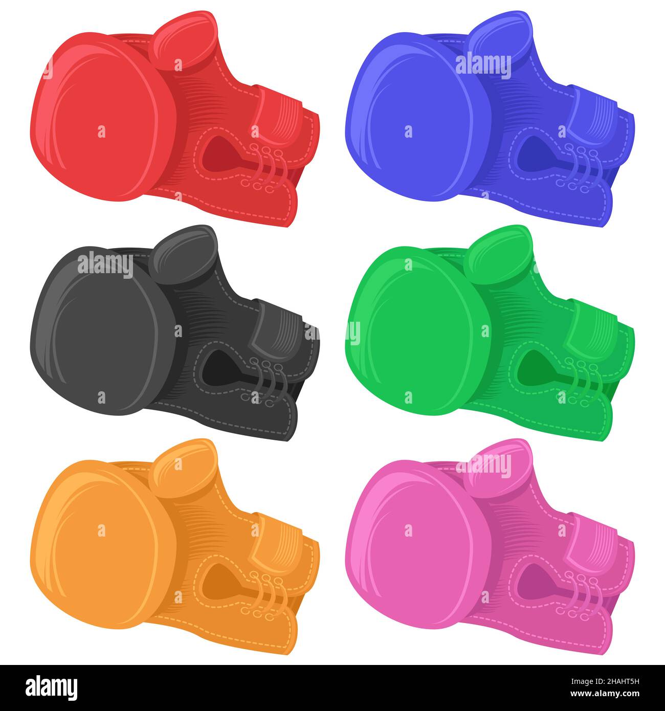Colored Boxing Glove Icon Isolated on White Background Stock Vector