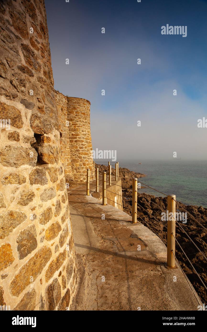 Amazing promenade du Clair de Lune,Dinard, Brittany France.The whole