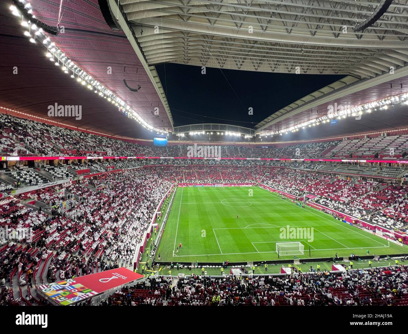 A view of Al Bayt Stadium also known as Al Khor Stadium in Qatar Stock Photo