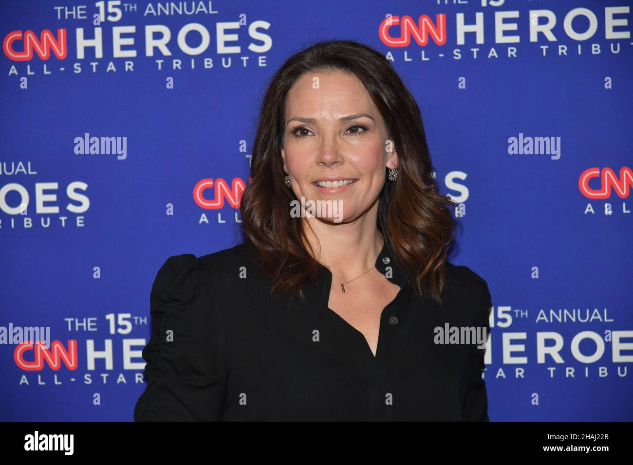 Erica Hill attends The 15th Annual CNN Heroes: All-Star Tribute at American Museum of Natural History on December 12, 2021 in New York. Stock Photo