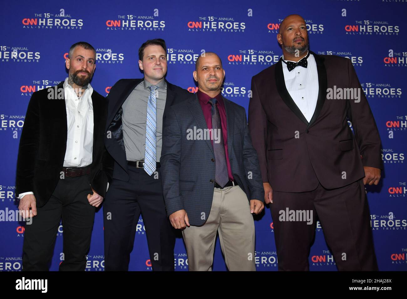 Officer Michael Fanone, Officer Daniel Hodges, Sgt. Aquilino Gonell, Officer Harry Dunn attend The 15th Annual CNN Heroes: All-Star Tribute at Americ Stock Photo