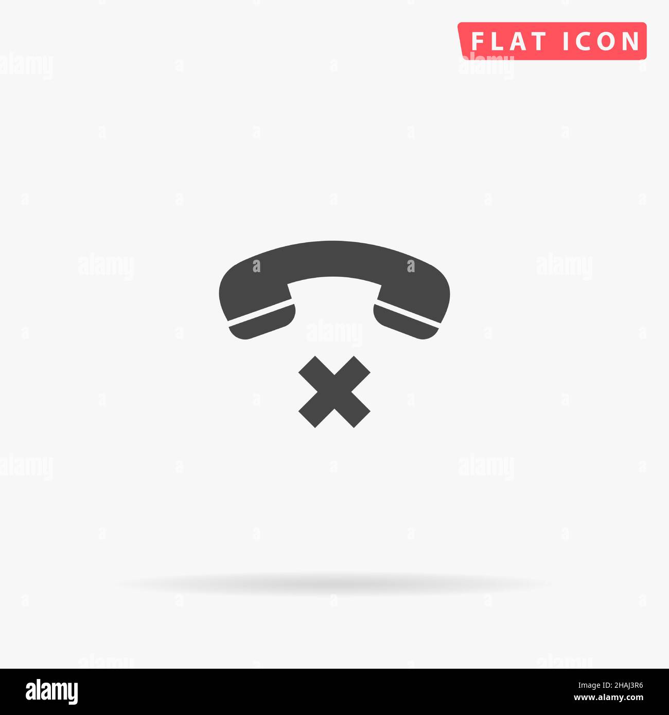 Hang Up flat vector icon. Hand drawn style design illustrations. Stock Vector