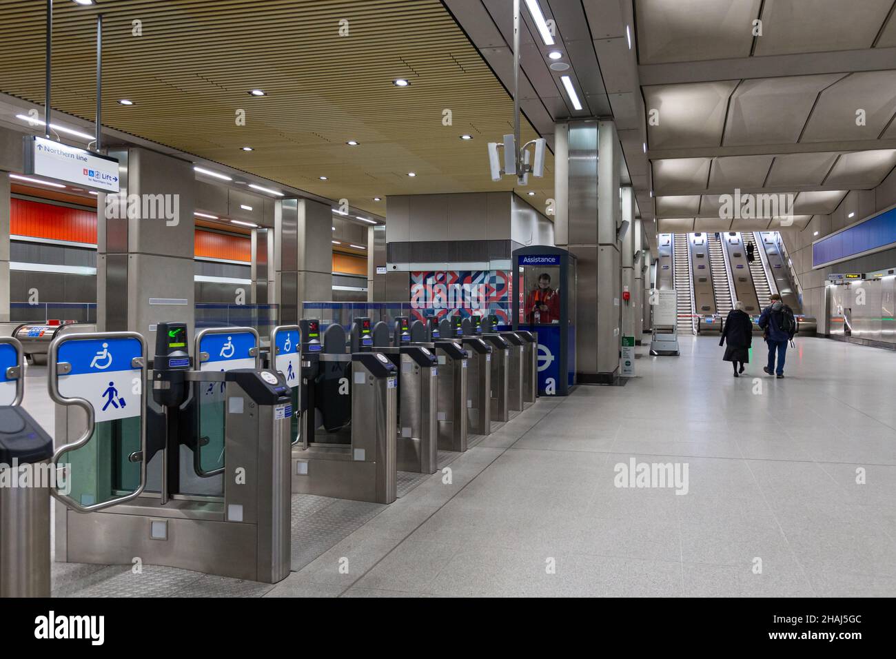 Ticket Barriers in use at Battersea Power Station Stock Photo