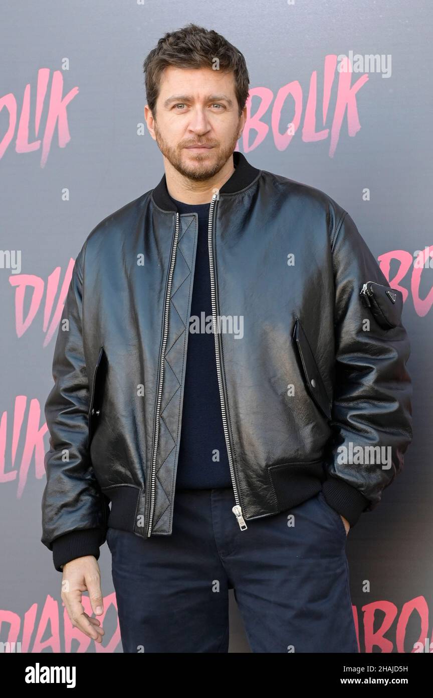 Rome, Italy. 13th Dec, 2021. Aessandro Roia attends the photocall of the film Diabolik at The Space Cinema Moderno. Credit: SOPA Images Limited/Alamy Live News Stock Photo