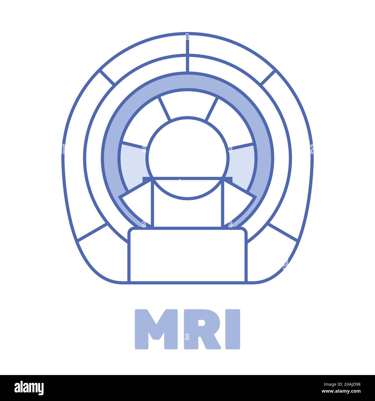 MRI diagnostics thin line icon, vector illustration of laboratory ...