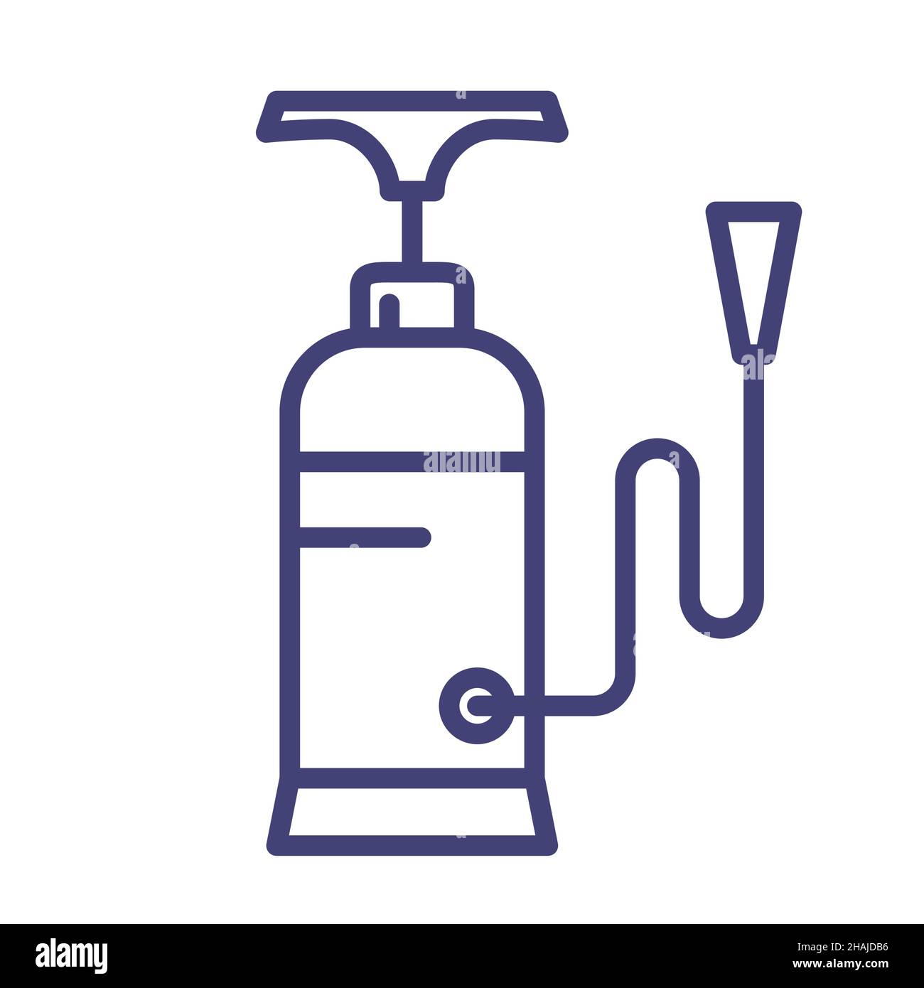 Disinfection service sprayer, insect extermination, poison balloon with handle, treatment equipment, vector Stock Vector