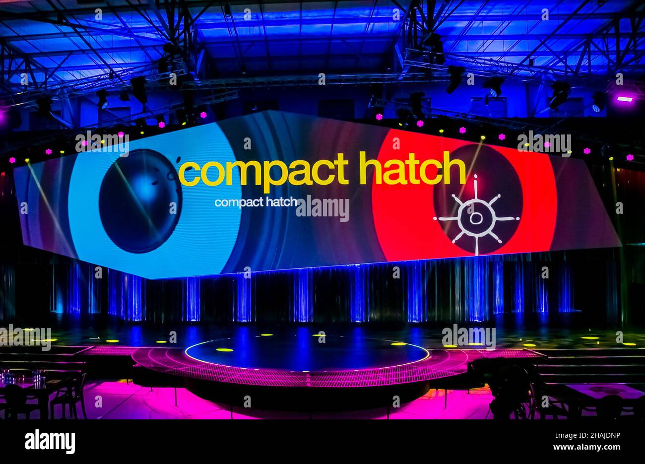 JOHANNESBURG, SOUTH AFRICA Oct 22, 2021 The stage and lighting setup at Cars.co.za Awards