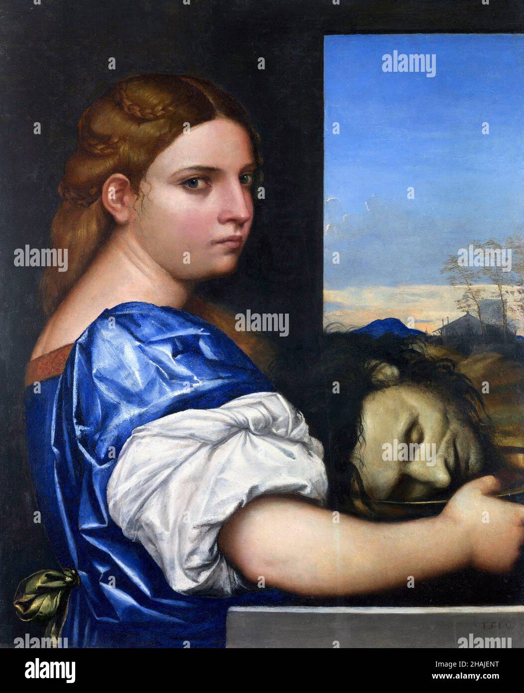 Salome by the Italian painter, Sebastiano del Piombo (c. 1485-1547), oil on wood, 1510 Stock Photo
