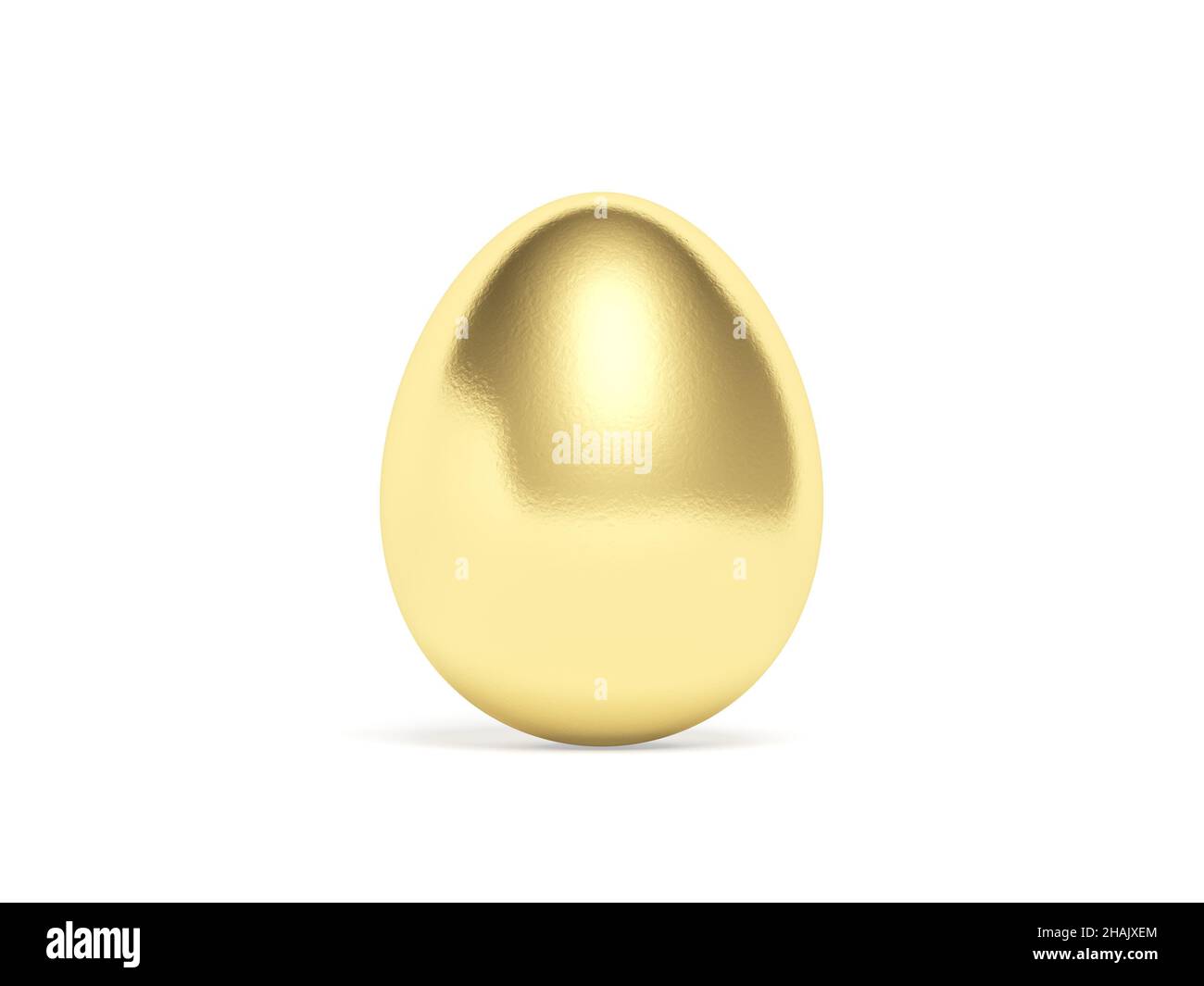 Golden egg isolated on white background. 3d illustration. Stock Photo