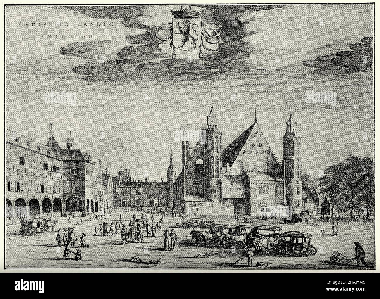 Courtyard of the Palace at the Hague, 17th Century Stock Photo