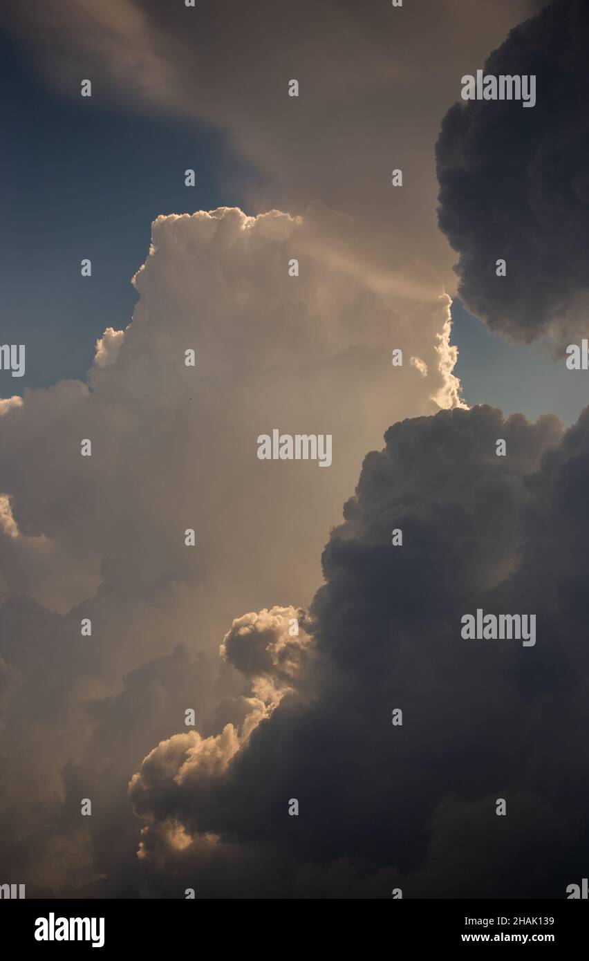 Rainy clouds in the sky during the day Stock Photo