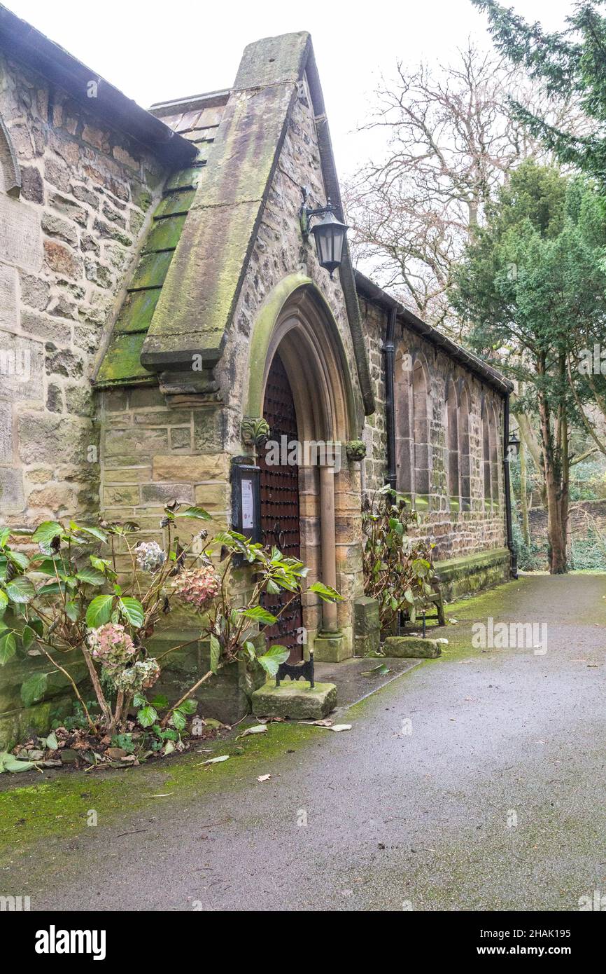 St Pauls Church, Esholt, West Yorkshire. The church was built in 1839 by William Rookes Crompton-Stansfield. Stock Photo