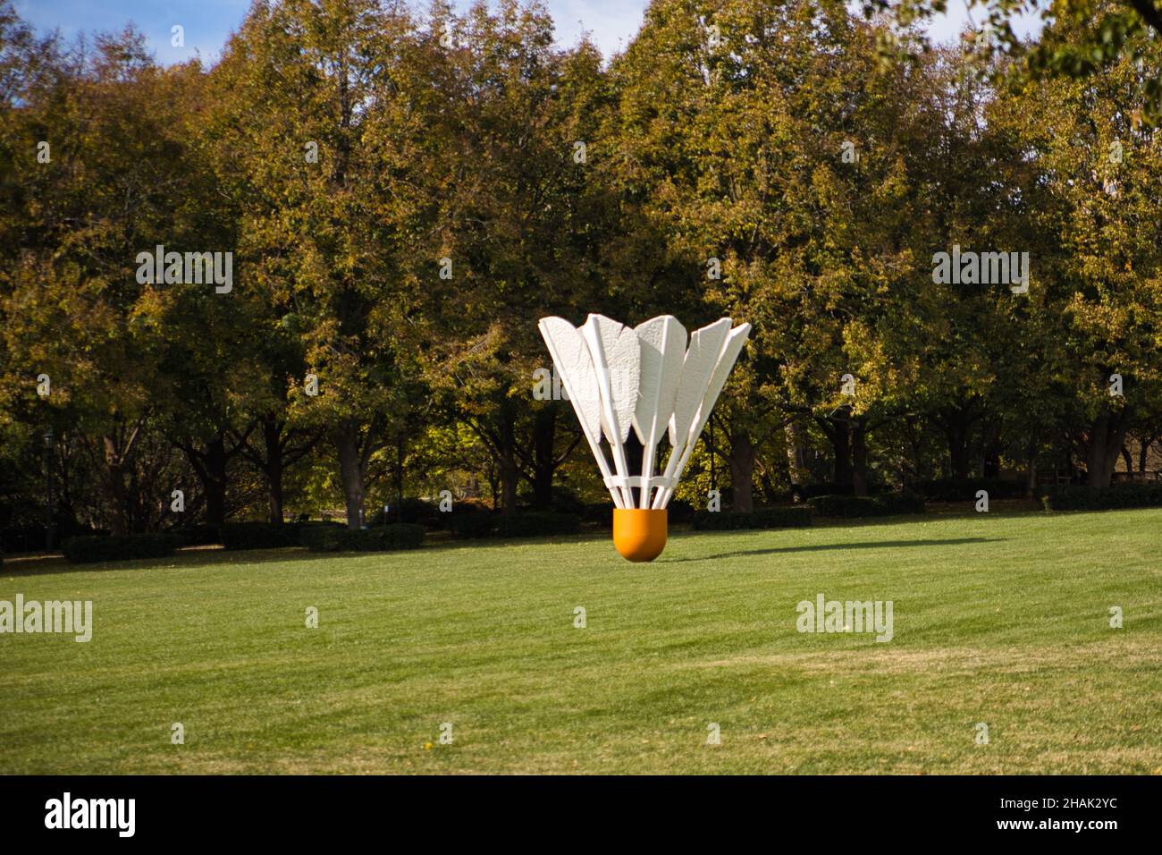 KANSAS CITY, UNITED STATES Nov 07, 2021 The world's largest badminton shuttlecocks. Kansas