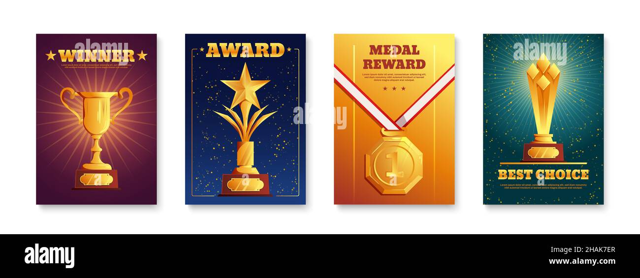 Custom design winners awards cups trophies sport achievements medals 4