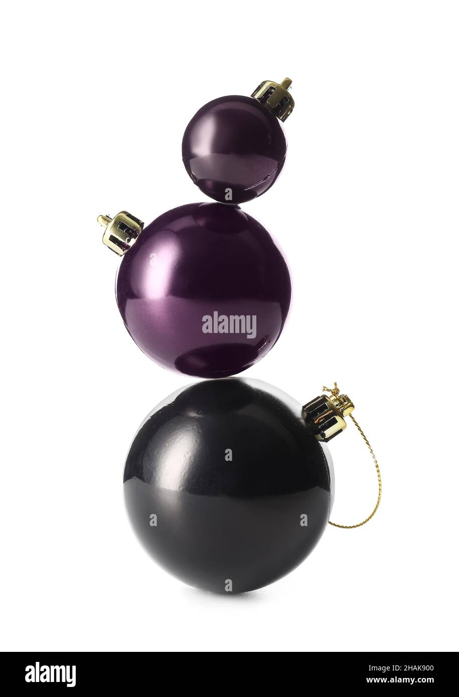 Bright Christmas balls isolated on white background Stock Photo - Alamy