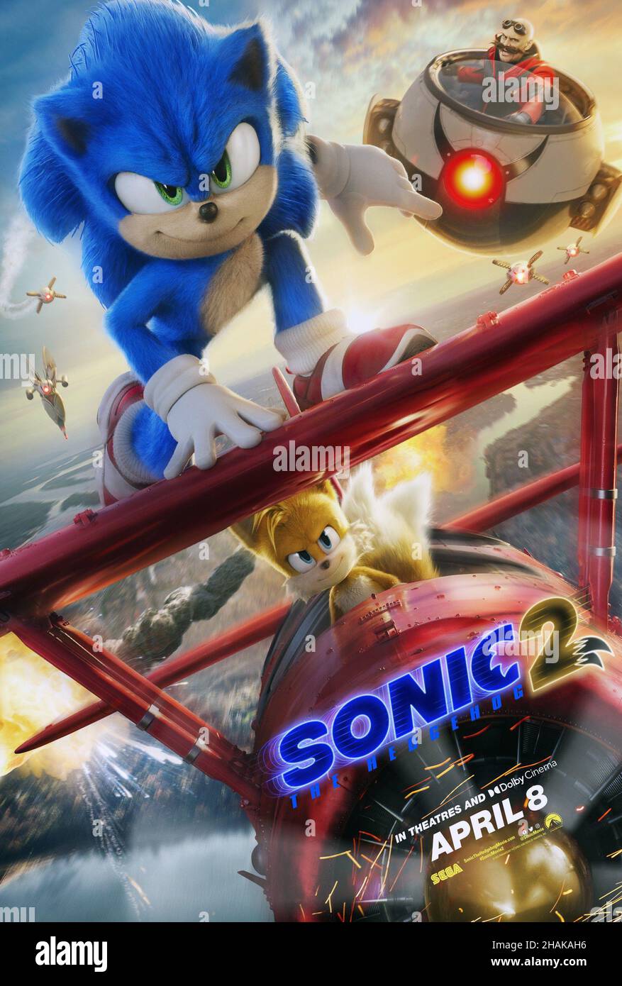 SONIC THE HEDGEHOG 2, advance Dolby Cinema poster, foreground from