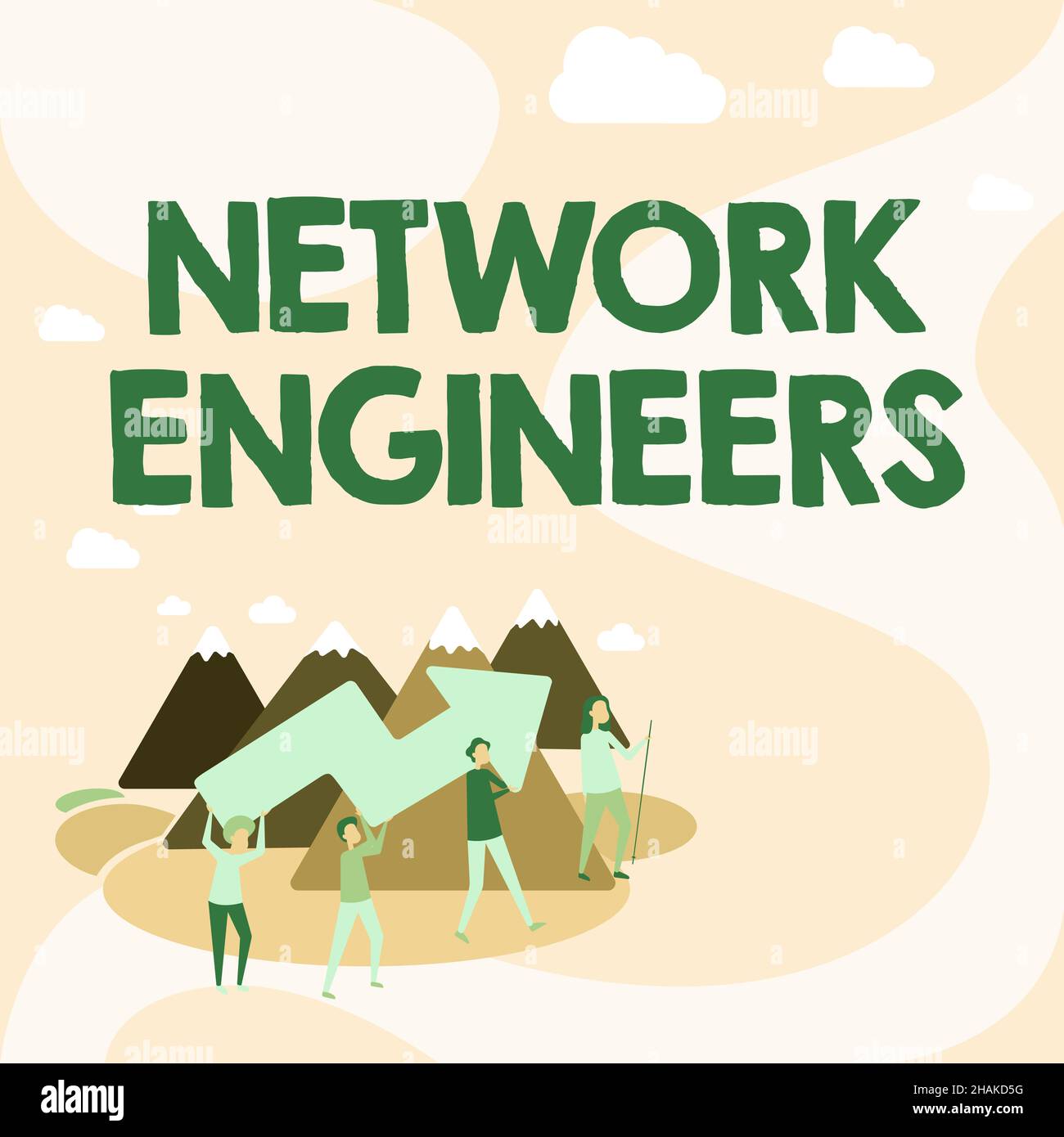 Network Engineer Poster Inspiration showing sign Network Engineers. Business concept Technology ...