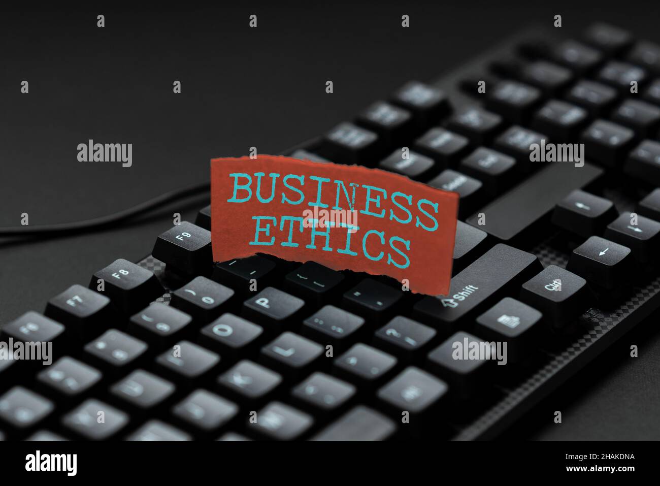 Text Showing Inspiration Business Ethics Concept Meaning Moral Principles That Guide The Way A 
