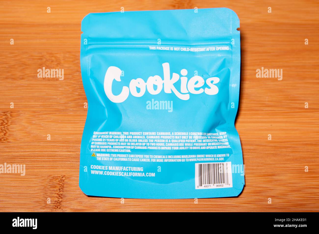 Package of Cereal Milk by Cookies legal cannabis from California Stock Photo